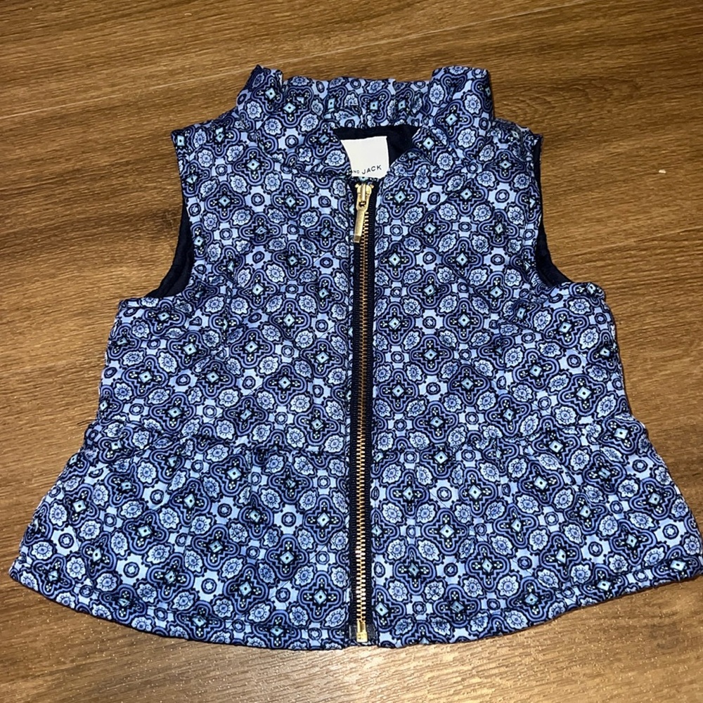 Janie and Jack Blue Patterned Vest 6-12 months